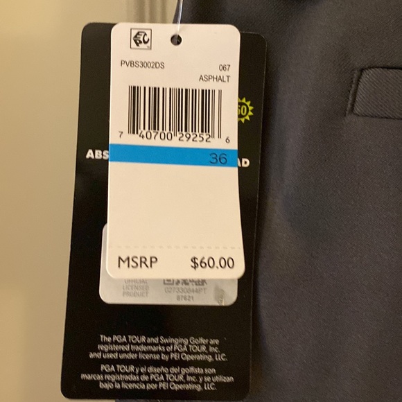 PGA Tour grey shorts size 36 - Picture 4 of 5